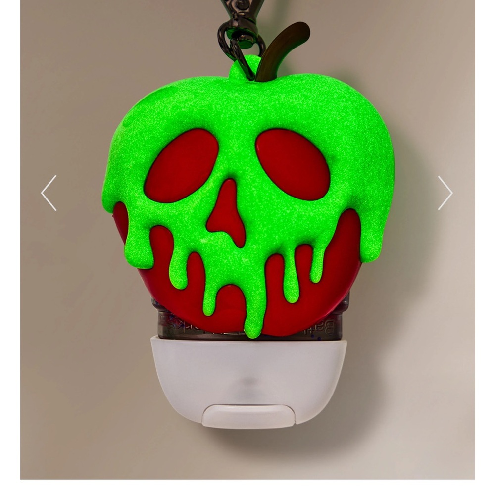Disneys Evil Queen Glow in the Dark BBW  Green and Red Apple Sanitizer Holder